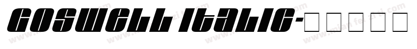 Goswell Italic字体转换
